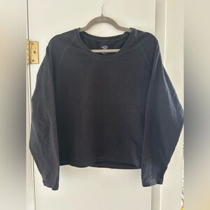 Abbie Mags Black Long Sleeve boxy Top